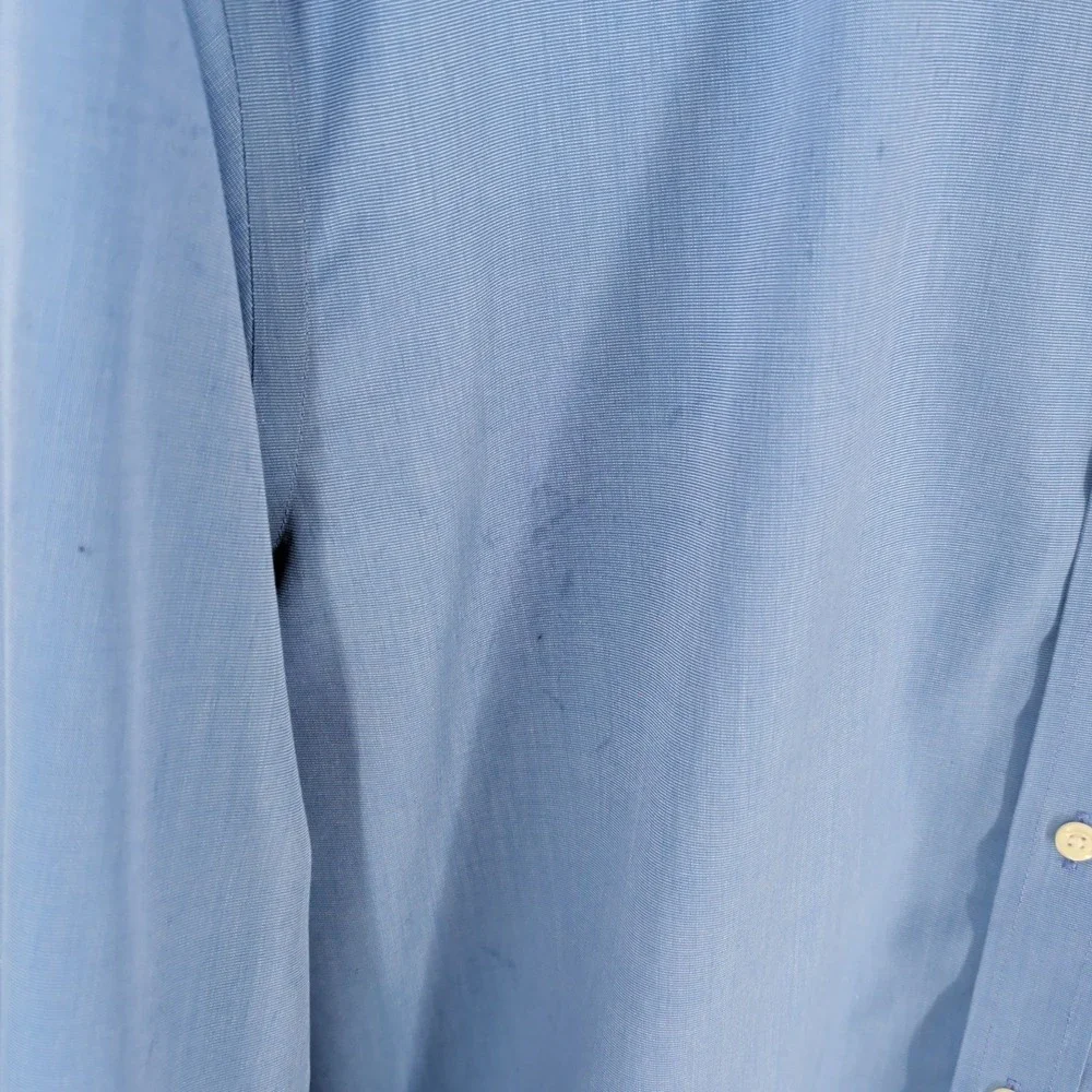 Brooks Brothers Regent Non-Iron Classic Button-Up Dress Shirt Light Blue Size 33